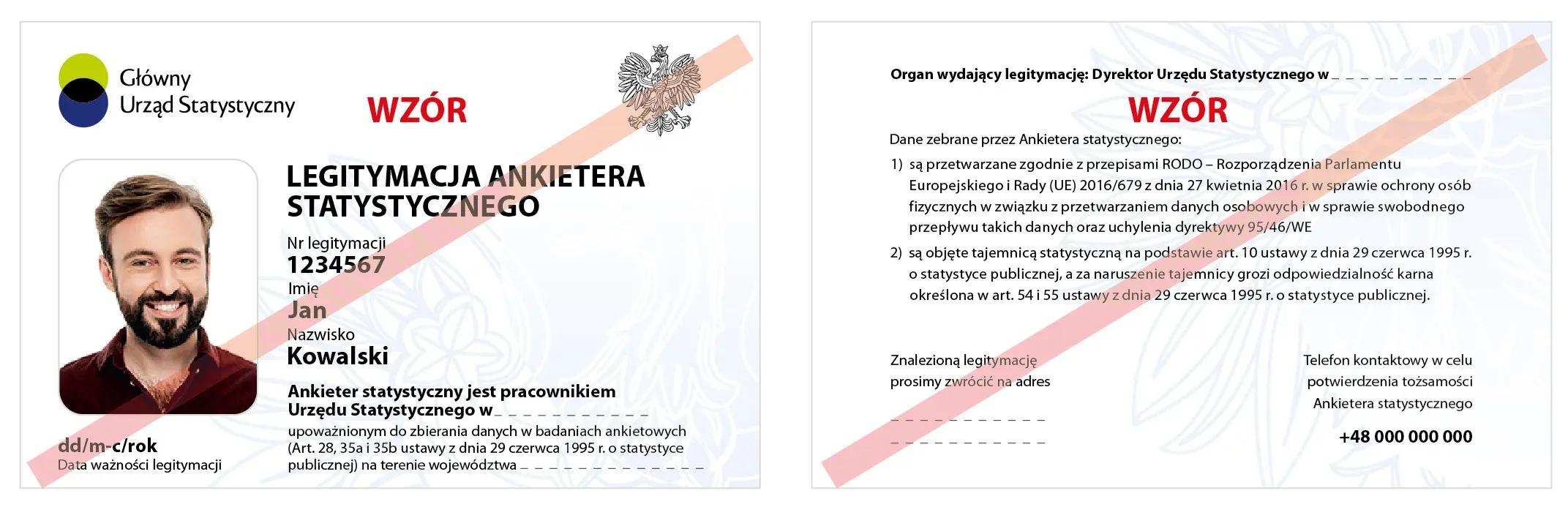 wzór legitymacji ankietera statystycznego 