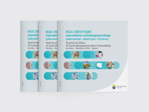 Okładki publikacji Atlas statystyczny województwa zachodniopomorskiego 2025